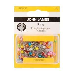  Colonial Needle Plastic Head Pins 100/Pkg JJ01200, 6 Item 
