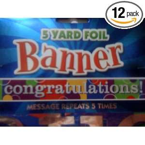 Wholesale Case (12 pc.) All Occasions CONGRATULATIONS Banners 5 Yards 