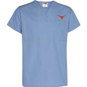  Texas Longhorns Blue Bevo Reversible Scrub Top Sports 