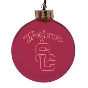 Southern California USC Trojans 4 Laser Etched Holiday Tree Ornament 