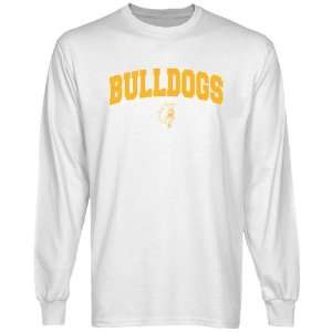  Ferris State Bulldogs White Logo Arch Long Sleeve T shirt 