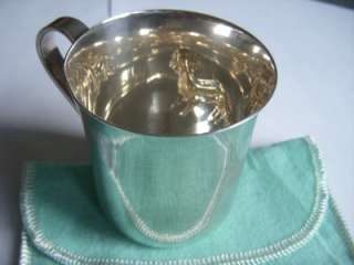 RARE Tiffany & Co Makers Chased Sterling Lamb Baby Cup  