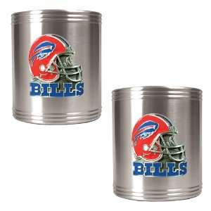 Buffalo Bills NFL 2pc Stainless Steel Can Holder Set  Helmet Logo