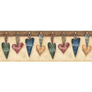 Decorate By Color Jewel Tone Hanging Hearts Border 