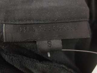 JILL STUART Black Velour Zip Up Long Sleeves Jacket S  