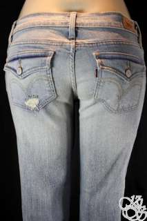 LEVIS JEANS Too Superlow 524 Flare Ultra Low Rise Pants size 1  