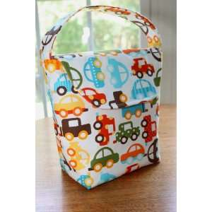 Busy Cars Insulated Lunch Box with Wipeable Interior  