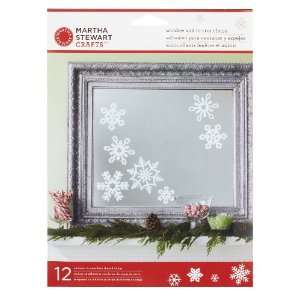  Martha Stewart Crafts Glittered Snowflake Mirror Clings 