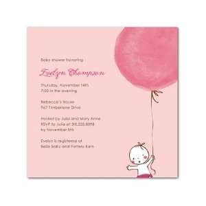   Baby Shower Invitations   Floating Away Tea Rose By Petite Alma Baby