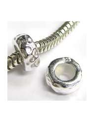   Rubber Round Hammered Bead For Pandora Troll European Charm Bracelets