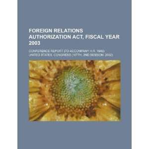  Foreign Relations Authorization Act, fiscal year 2003 