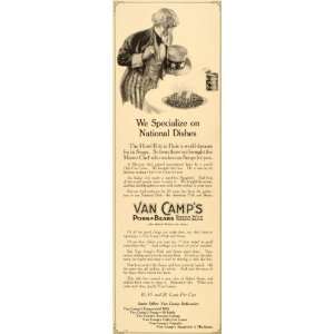  1914 Ad Hotel Ritz Paris Pork Beans National Dish Camps 