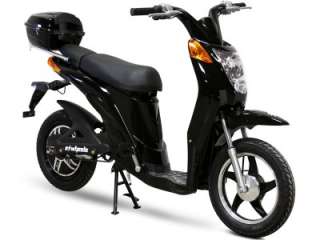 EW 500 48 Volt Electric Moped Black Scooter Bike 25MPH Brushless Motor 