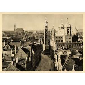  1934 Augsburg Town Hall Cathedral Rathaus Dom Germany 