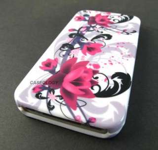 ARTISTIC RED FLOWERS HARD SHELL CASE COVER APPLE IPHONE 4 4s PHONE 