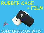 2x Rubber Hard Cover Case+Film for Sony Ericsson Live with Walkman 