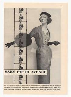 1951 Roseville Silk Taffeta Dress  Ad  