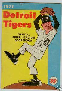 1971 DETROIT TIGERS MLB PROGRAM vs CHICAGO  