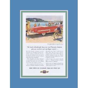    1955 Chevrolet Bel Air Convertible Red Vintage Ad 