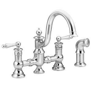  Moen Waterhill Collection Two handle kitchen bridge faucet 