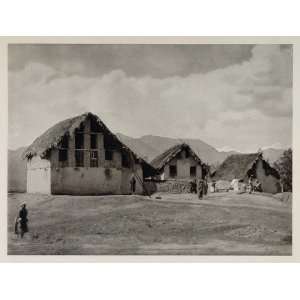  1928 Farmers Houses Kashmir Valley India Agriculture 