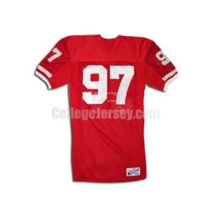 Red No. 97 Game Used Miami Ohio Champion Football Jersey  
