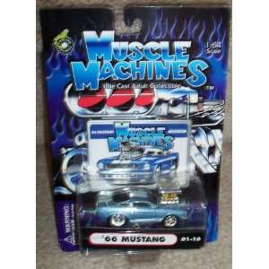  Muscle Machines 66 Mustang in Blue and White Item # 01 10 