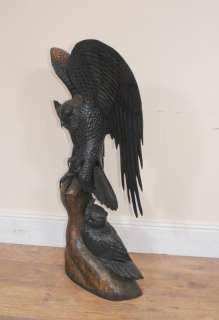 ft Hand Carved Owl Statue Birds Barn Kestrel  