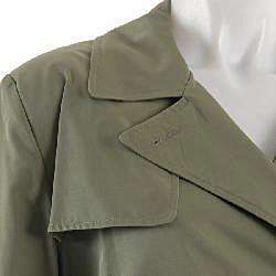 Nuage Womens Khaki/ Green Double breasted Trench Coat  