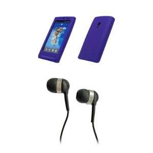 Sony Ericsson Xperia X10 Purple Silicone Skin Case Cover Cell Phone 