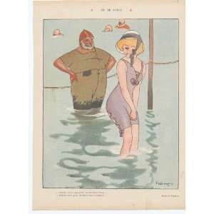  Art Deco Humour End Of Season At Seaside 1908