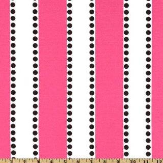 com 54 Wide Ticking Stripe Pink/Chocolate Brown Fabric By The Yard 