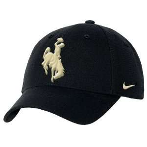  Nike Wyoming Cowboys Black Wool Classic III Hat Sports 