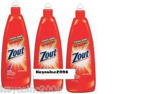 Lot of 3 Zout Laundry Stain Remover 16 Oz 3 bottles of ZOUT mfg 37811 