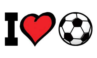 12 I Heart Soccer Ball Temporary Tattoo team sport club  