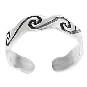  Silver Womens Celtic Swirl Toe Ring Hypoallergenic Nickel Free 