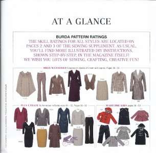 Burda Style World of Fashion Pattern Magazine 10/2011 New  