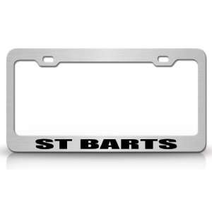 ST BARTS Country Steel Auto License Plate Frame Tag Holder, Chrome 