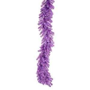 Vickerman A869214 9 ft. x 14 in. Christmas Tree Purple Tinsel Garland 