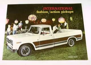 1969 69 INTERNATIONAL PICKUP Truck BROCHURE 1000D 1100D  