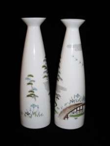 Pair of Noritake 9 1/4 Vases, Nippon Toki Kaisha Japan  