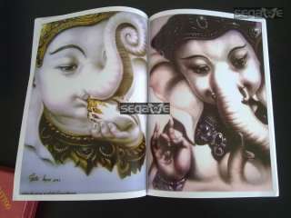 RARE TATTOO SKETCH FLASH DESIGN ART BOOK Ganesha INDIA  