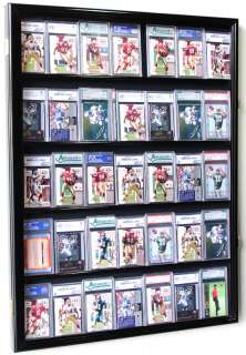 35 Graded Sport Collectible Card Display Case Wall Rack  