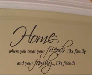 Home Friends Family Quote Wall Decor Decal  