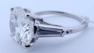   Certified Round 4.83 carat J si 1 Ladies Platinum Diamond Ring  