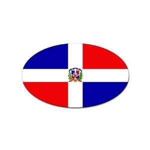  Dominican Republic Flag Oval Magnet