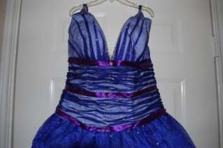 Formal Ball Purple Gown Dress Prom Wedding Halloween Costume Princess