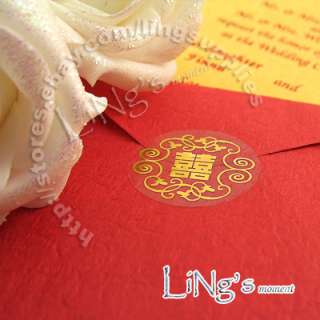 120 Wedding Envelope Gold/Silver Sticker Seal 4 Pattern  