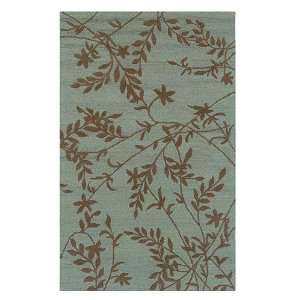  Rizzy Home Dimensions Hand Looped and Tufted Blue Leaf Rug 