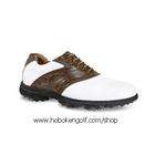 Etonic Lite Tech Golf Shoes White/Brwn/Dk Brwn Size 10M